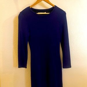 Madewell dark blue long sleeve dress
